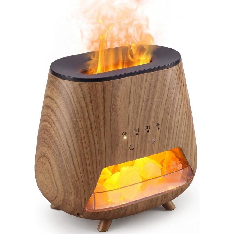 Wood Grain Flame & Salt Lamp Diffuser